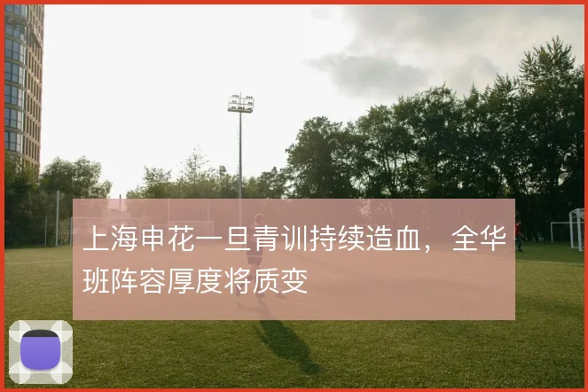 上海申花一旦青训持续造血,全华班阵容厚度将质变
